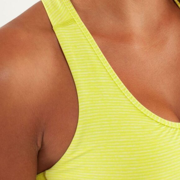 Lululemon | Athletic Racerback "Turbo Tank" in Split Pea Yellow Green | Size 12 - Picture 4 of 15